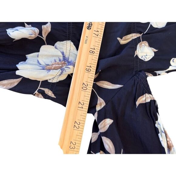 Entro Black Floral Cold Shoulder Peplum Blouse Women’s Size S – Boho Summer Top - Picture 12 of 12